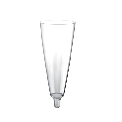 Disposable cup, FLUTE, 160/100 ml, transparent, without stem, 20 pcs.