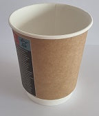 KRAFT cup, paper, double-walled, D 90mm, 300ml, 20pcs