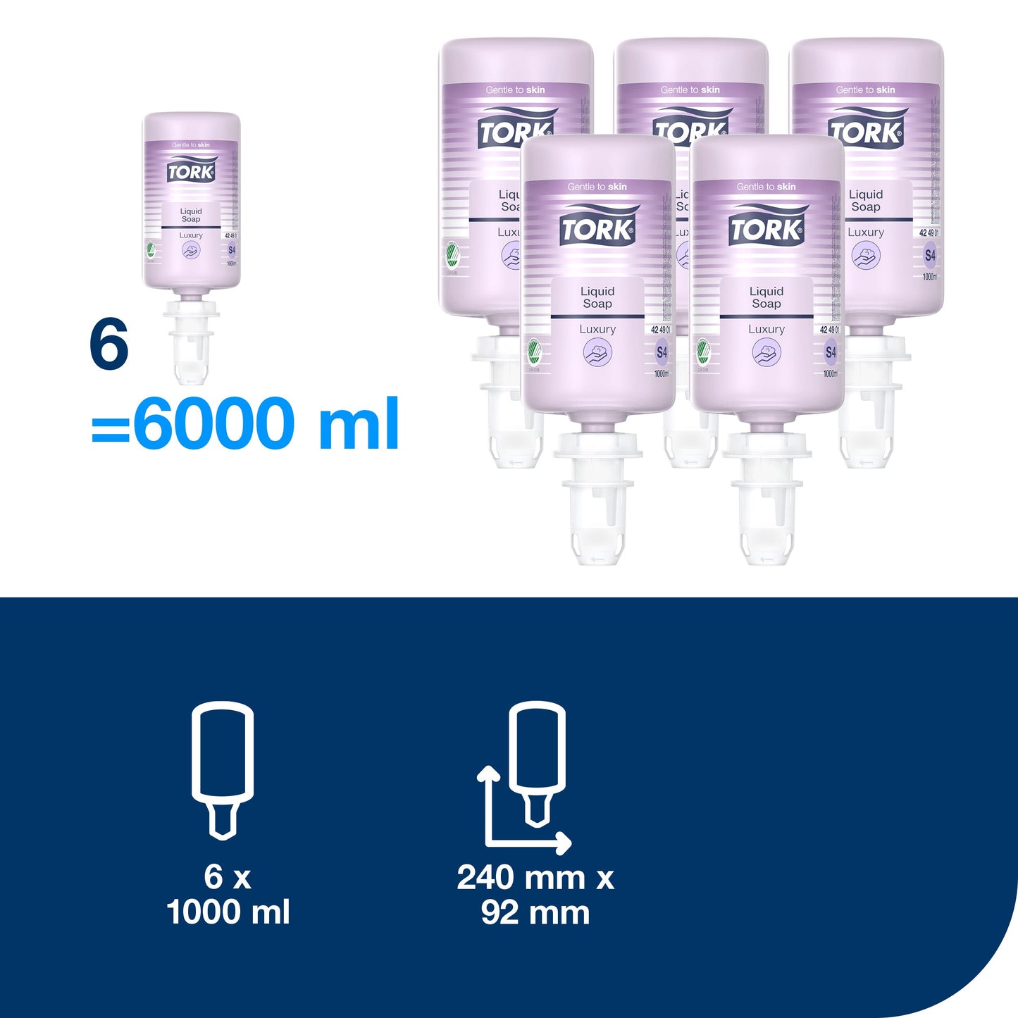 Skystas muilas Tork Premium Luxury Soft S4,1000ml, 424911