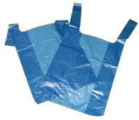 Fasavimo maišeliai su rankenelėmis, 45 / 10 x 75 cm, 16 mk, balti, 100 vnt.