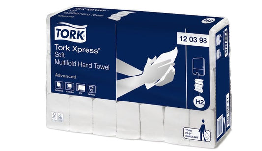 Paper towels TORK H2 Xpress Multifold Soft, 2 ply, white, 180 sheets, 120398