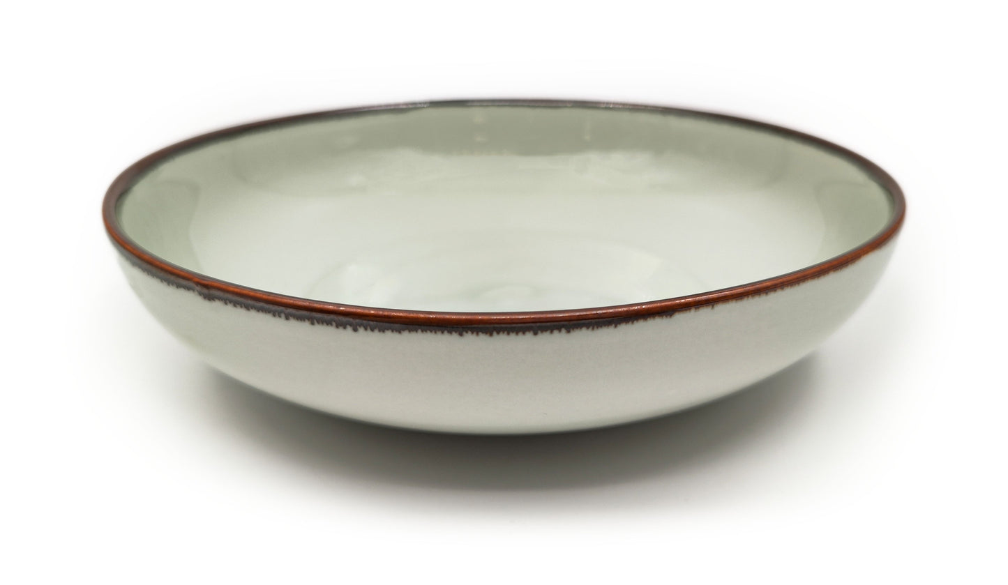 Plate RUSTIC MINT, deep, porcelain, 800 ml, D 20 cm, H 5.5 cm, pcs.
