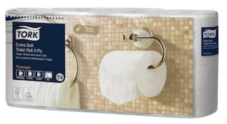 Toilet paper TORK T4 Premium Extra Soft, 3 ply, 8 pcs, 19.1 m, 110319