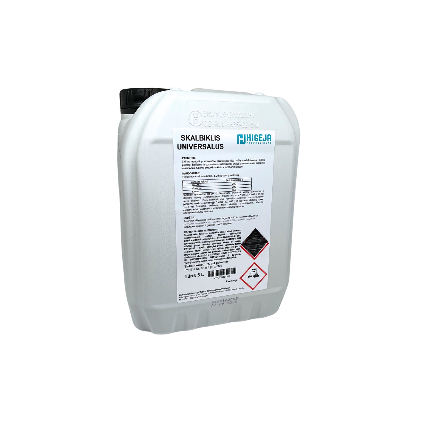 Skystas skalbiklis HIGĖJA, universalus, 5 l