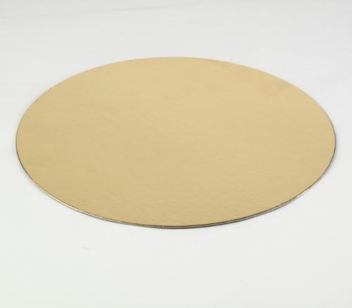 Vienkartinis padėkliukas tortui, aukso spalvos, kartonas, D 26 cm, 100 vnt.