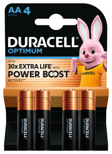 Baterijos DURACELL Optimum, AA, 4 vnt.