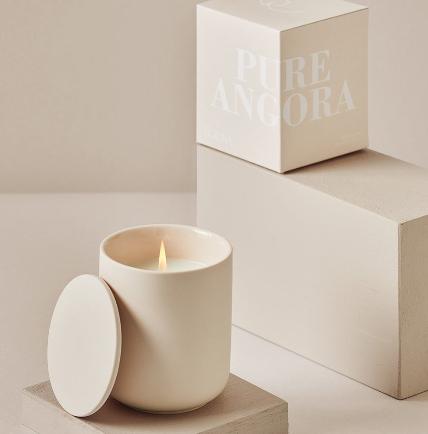 Candle SOFT Angora, scented, D 8.5 cm, H 10 cm, up to 40 h, pcs.