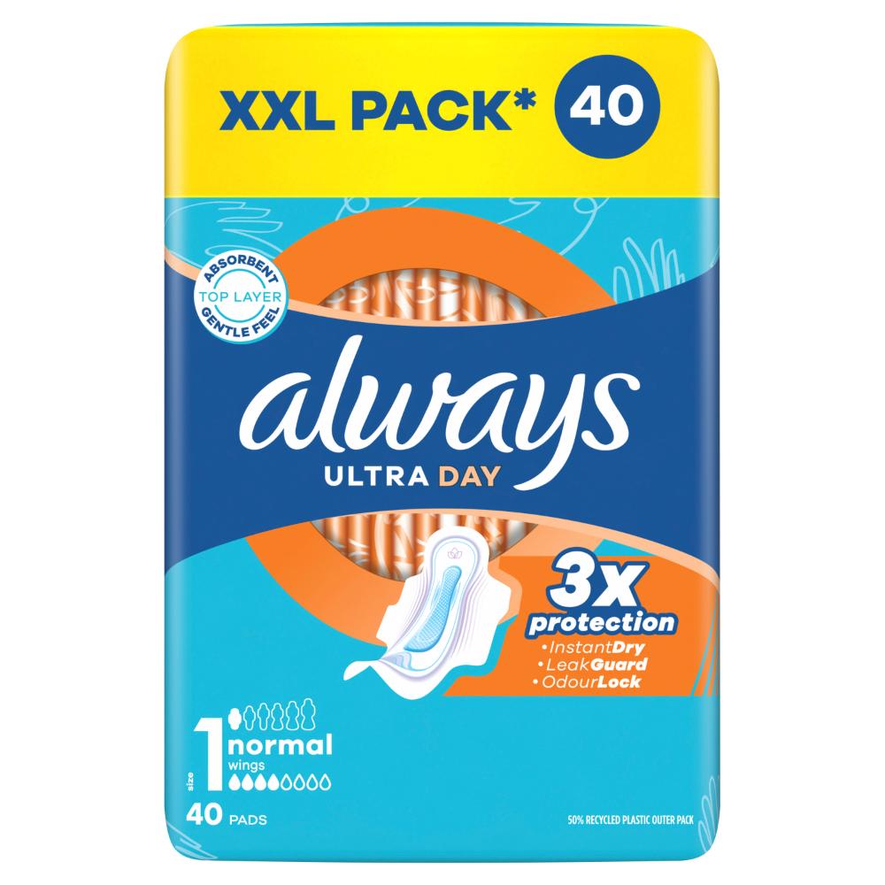 Higieniniai paketai ALWAYS Ultra Normal Plus, S1, 40 vnt.