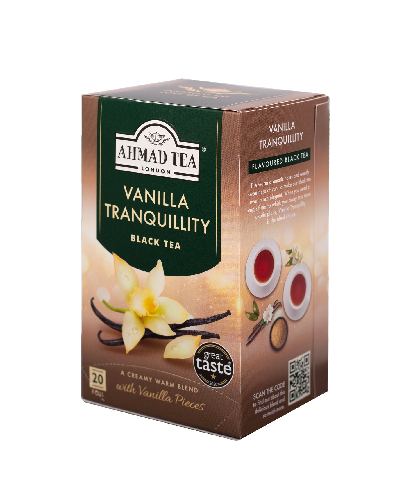 Vaisinė arbata AHMAD VANILLA TEA 20 vokelių su siūlu po 2 g