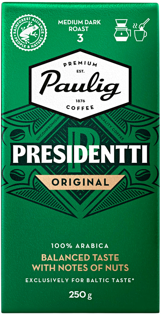 Kava PAULIG PRESIDENT, malta, 250 g