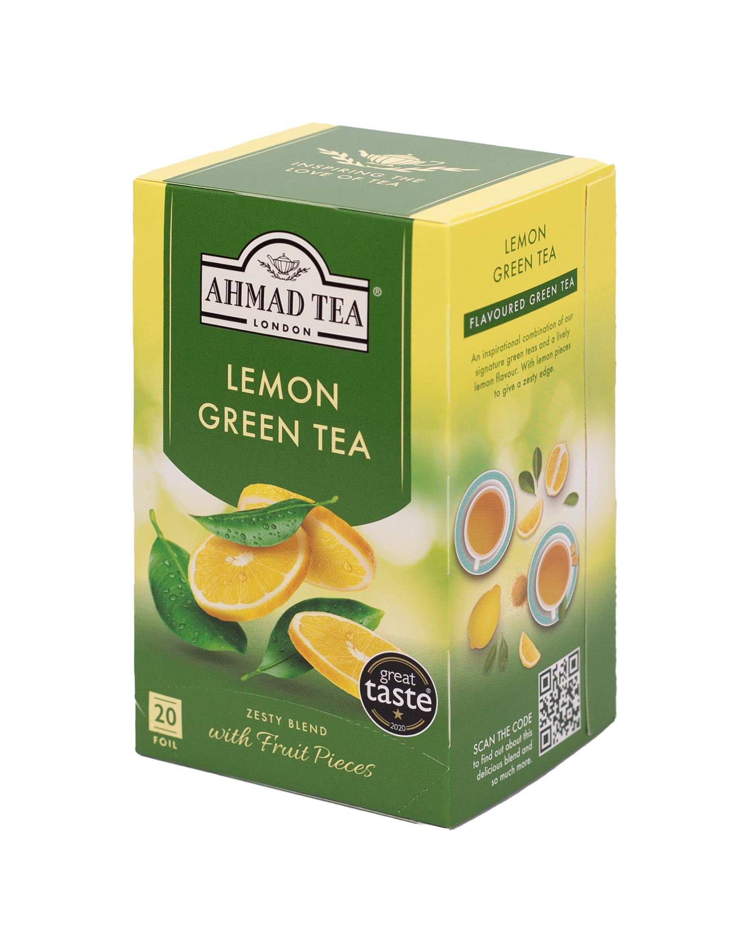Arbata AHMAD ALU GREEN LEMON TEA, 20 vokelių su siūlu