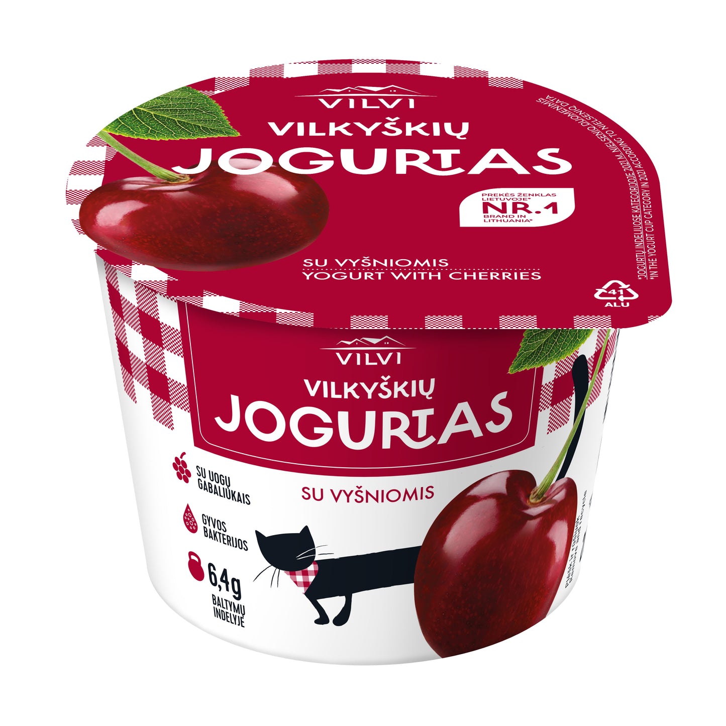 Yogurt VILKYŠKIų with cherries, 3.5% fat, 200 g