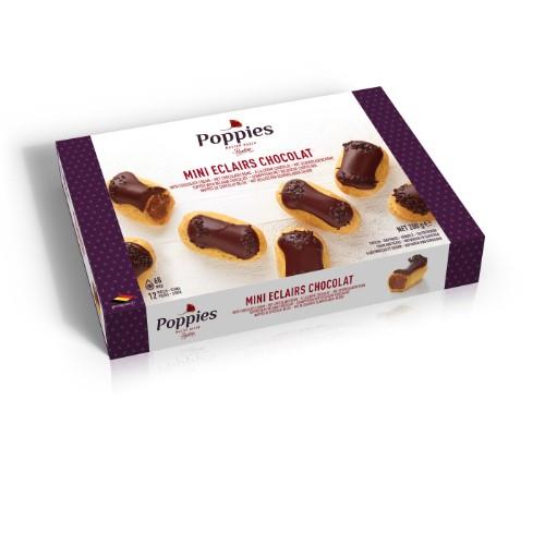 Mini eklerai su šokoladiniu įdaru, 12 vnt./pak., 200g