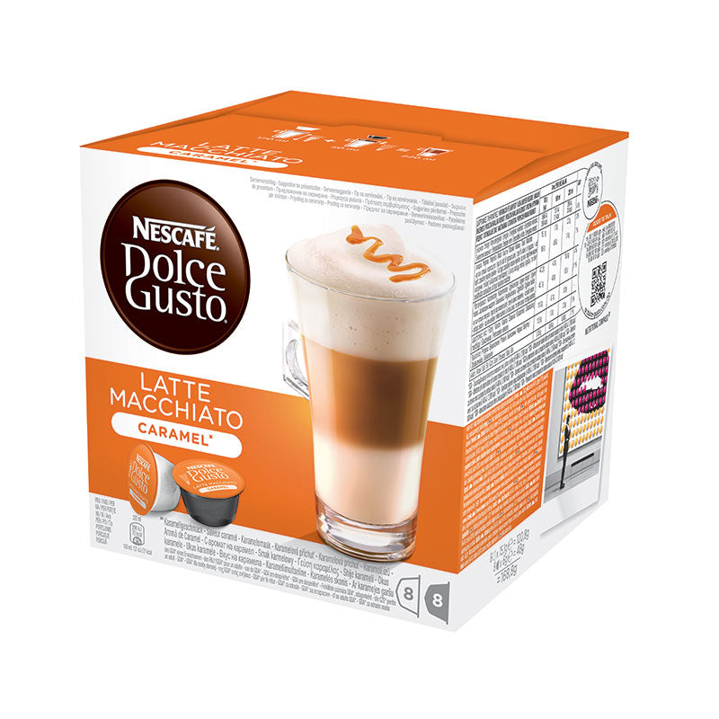 Kavos kapsulės NESCAFE Dolce GustoCaramel Latte Machiatto, 8 vnt./pak. x 10.55 g