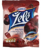 Želė KLINGAI, vyšnių skonio, 80 g