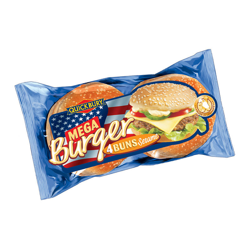 Mėsainių bandelės su sezamo sėklom, didelės, 4 vnt., 300 g