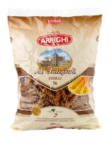 Makaronai ARRIGHI, pilno grūdo, fusilli, 500 g