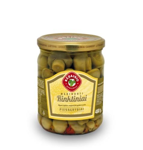 Marinuoti pievagrybiai KĖDAINIŲ RINKTINIAI, 480g/255g