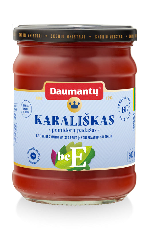 Pomidorų padažas DAUMANTŲ Karališkas, Be E, 40% pastos, 500 g
