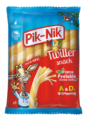 Plėšomos sūrio dešrelės PIK-NIK, Kids Twiller, 40% SM, 160g