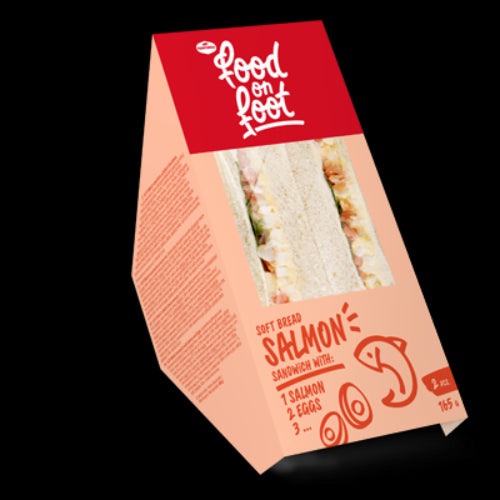 Sumuštinis Soft Bread, su lašiša ir kiaušiniais, 165g