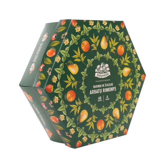 Žolelių ir vaisinių arbatų rinkinys, ŽOLYNĖLIS 60 vnt