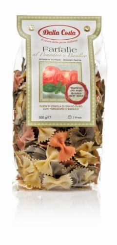 Makaronai kaspinėliai su pomidorais ir bazilikais, spalvoti, 500 g