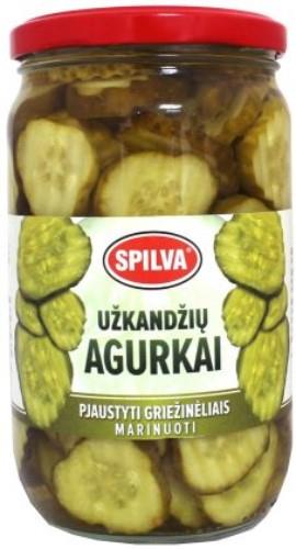 Marinuoti agurkai pjaustyti, 680g/350g