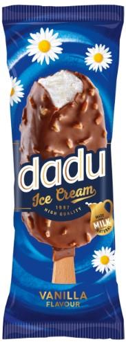DADU vanilla ice cream, with almonds, covered in chocolate, 100 ml / 73 g