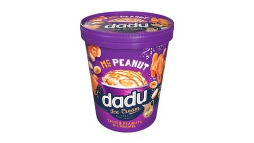 Vanilla ice cream DADU, with salted caramel filling and salted caramelized nuts, 400ml/250g