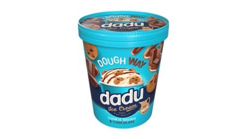Vanilla ice cream DADU, with Belgian chocolate filling and dough pieces, 400ml/250g