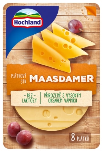 HOCHLAND Maasdamer cheese, matured, sliced, 135 g