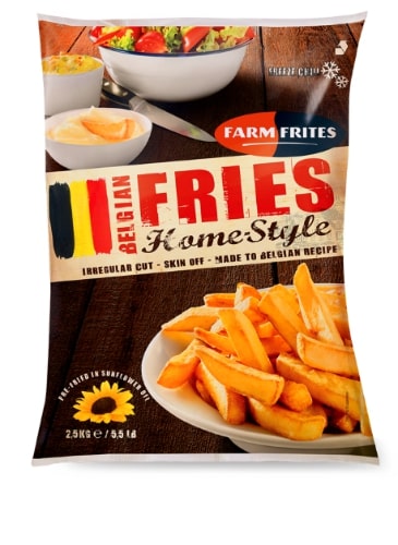Šaldytos bulvytės HOME STYLE Belgian, lygios, be odelės, 2,5 kg