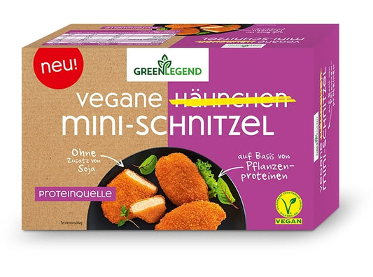 Šaldyti veganiški vištienos mini šniceliai GREEN LEGEND, 300g