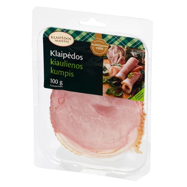 Karštai rūkytas kiaulienos kumpis READY PORK, griežinėliais 100 g. I r.