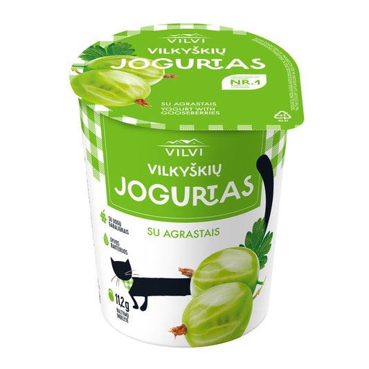 Jogurtas VILKYŠKIŲ su agrastais, 3,6 % rieb., 350 g