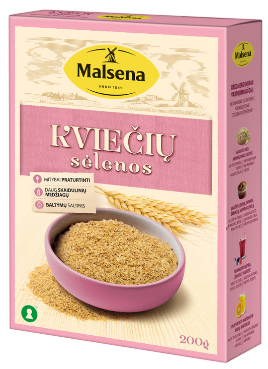 Maistinės kviečių sėlenos MALSENA, 200 g