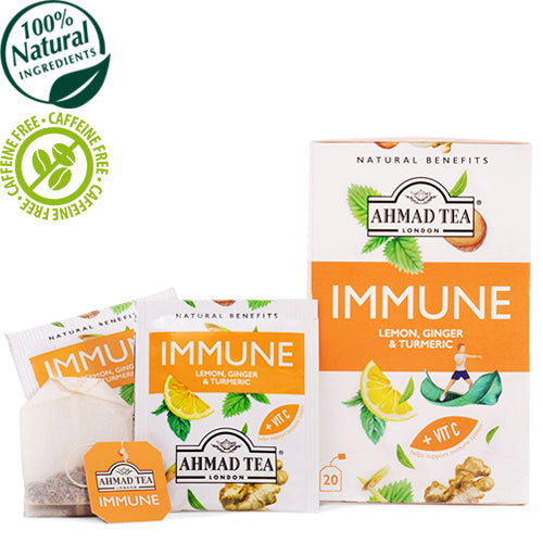 Ahmad Tea Natural tea ''Immune'', in envelopes with thread, 20 pcs.