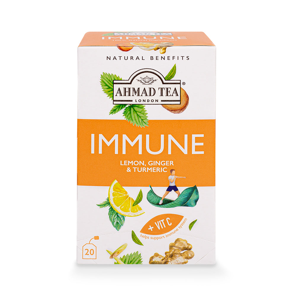 Ahmad Tea Natural tea ''Immune'', in envelopes with thread, 20 pcs.