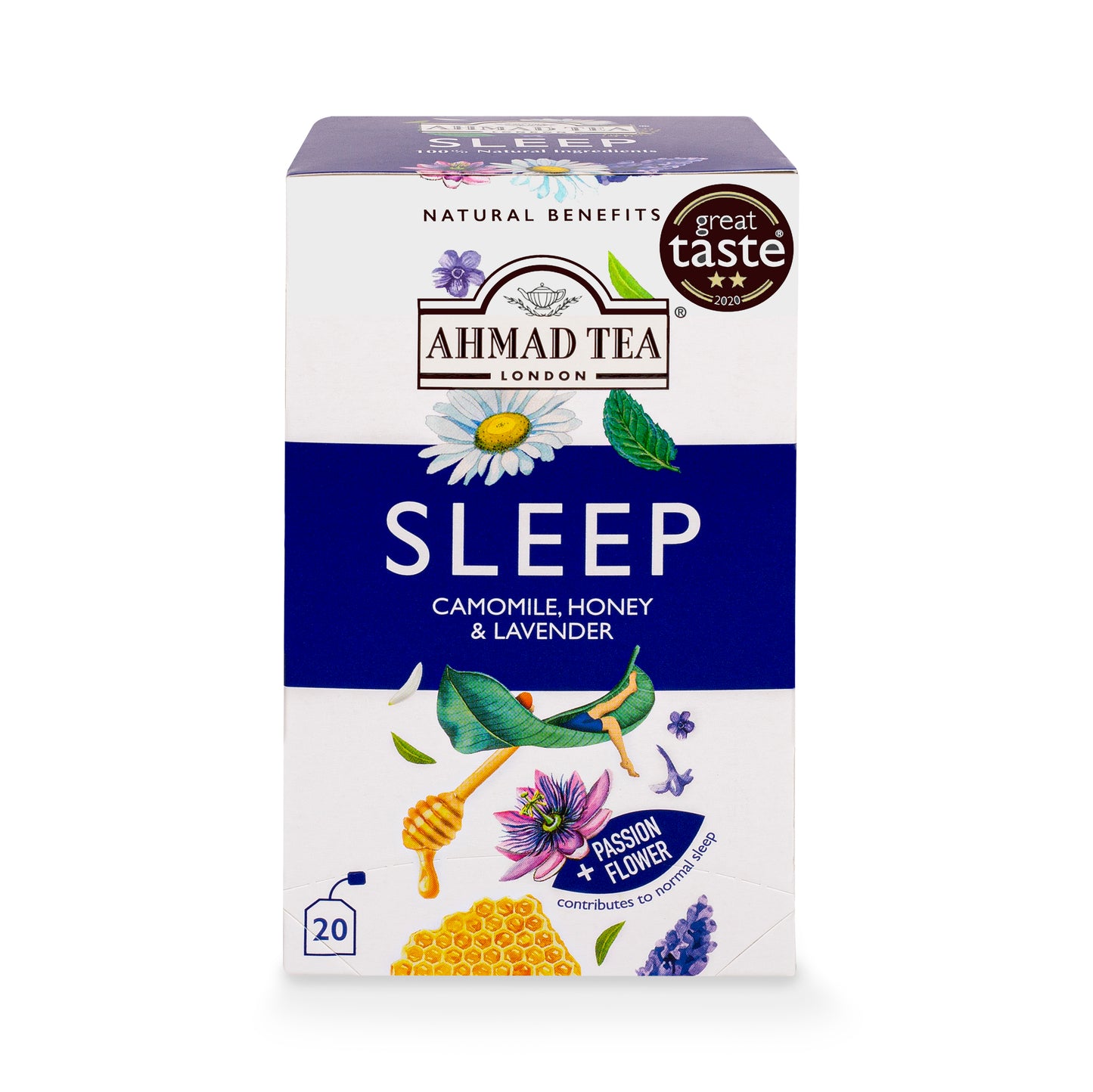 Ahmad Tea Natural tea ''Sleep'', in envelopes with thread, 20 pcs.