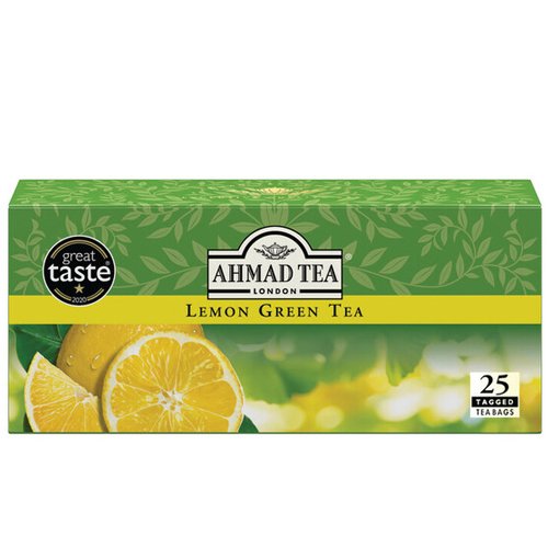 Ahmad Tea Citrinų skonio žalioji arbata, maišeliuose, 25 vnt.