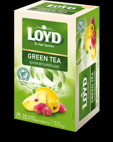 Žalioji arbata LOYD, svarainių ir opuncijų skonio, 20 x 1.7g