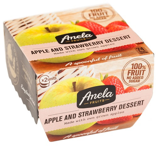 Natūrali tyrelė ANELA, obuolių ir braškių, be pridėtinio cukraus, 200g