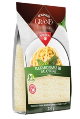 Cheese ROKIŠKIO GRAND, for pasta and salads, grated, 40% fat, S. m., 250g