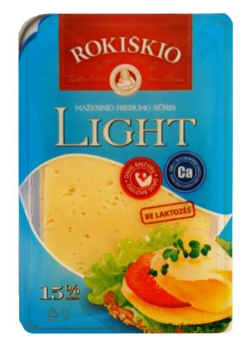 Sūris Rokiškio Light, riekutėmis, 15%, be laktozės, 150 g