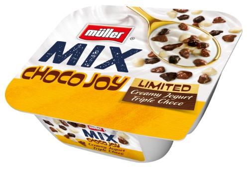 Jogurtas MÜLLER MIX trijų šokoladų skonio, 130g