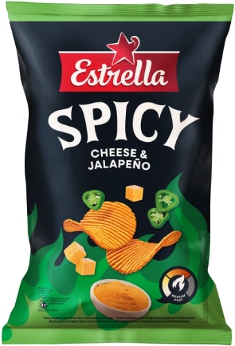 Potato chips ESTRELLA Curried cheese and hot jalapeno pepper flavor 115g
