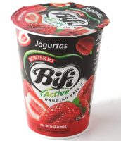 Jogurtas BIFI ACTIVE, 2%, su braškėmis, 360 g