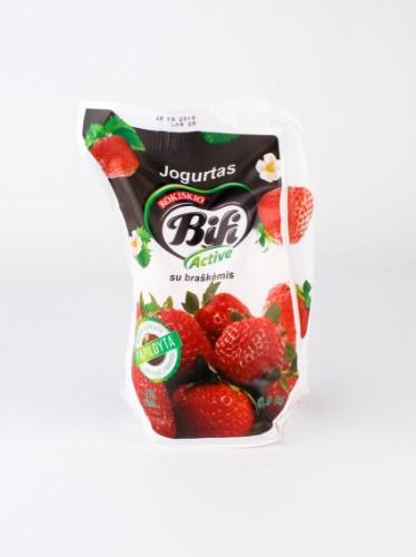 Jogurtas BIFI ACTIVE, 2 %, su braškėmis, 0,9 kg