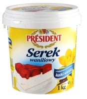 Varškė PRESIDENT vanilinė, 1 kg
